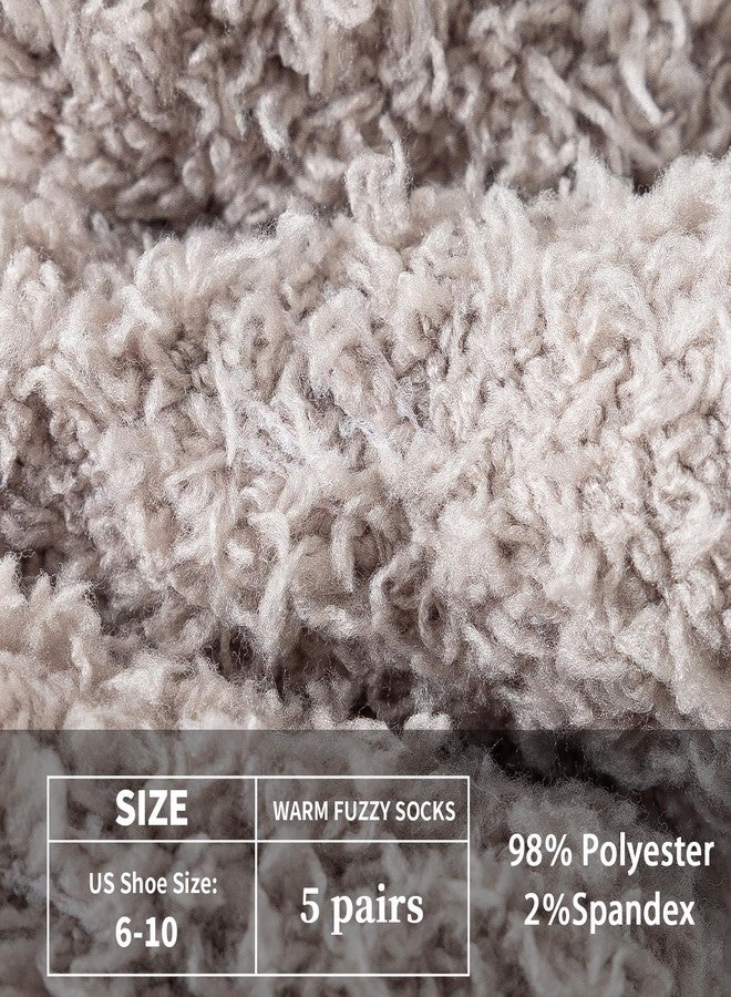 Tavaleu Womens Fuzzy Socks, Soft Cozy Fluffy Slipper Socks Winter Warm Plush Sleeping Socks - Image 3
